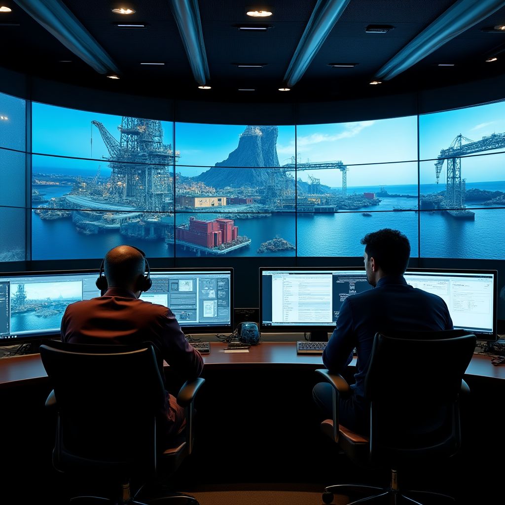 Centro de operaciones PetroleoAR con monitoreo en tiempo real